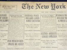 1920 NOVEMBER 13 NEW YORK TIMES - LANDIS NAMED DICTATOR, BASEBALL PEACE- NT 8453 picture