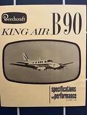Beechcraft King Air B90 OCT.1968 Specifications & Performance Pamphlet Brochure picture