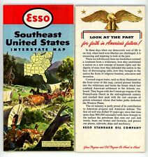 Vintage 1952 Southeast United States Road Map – Standard Oil (Esso) picture