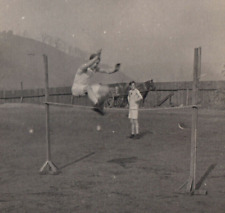 High Jump Athlete Sports Track and Field RPPC Real Photo Postcard picture