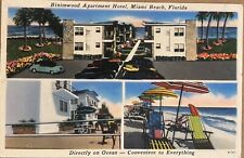 Miami Beach Binimwood Apartment Hotel Multi View Florida Vintage Postcard c1950 picture