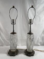 Pair of Very Rare Crystal Silver Plated Base Table Lamp #152 Y1 picture
