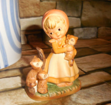 VINTAGE NAPCOWARE  Girl with Raccoon Figurine picture