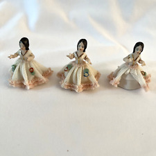 Germany Dresden Like - Three Miniature Woman Figurines 2