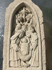 Carruth Studio Plaque Nativity Sculpture Handcrafted In Stone Wall Art ❤️blt39j5 picture