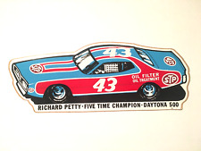 STP RICHARD PETTY 5 TIME CHAMPION DAYTONA 500 VINTAGE CHARGER DECAL STICKER NOS picture