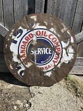 Antique Standard Oil Porcelain Paddle Sign Double Sided Original picture