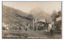 Wow RPPC CRESTONE CO 1901 Saloons Stores Wild West Colorado Real Photo Postcard picture