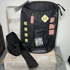 Bioworld Jujutsu Kaisen Yuji Itadori Sling Zipper Bag Black 7x2x11