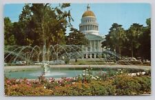 Postcard State Capitol And Fountain Sacramento California 1970 picture