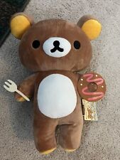 Rilakkuma San-X Cafe with Donut 15” Plush Stuffed Toy Bear Japan Cute New Tags picture