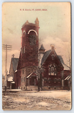 Original Vintage Antique Postcard Methodist Episcopal Church St. Johns, Michigan picture