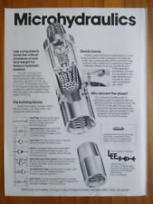 8/1988 PUB LEE PRODUCTS MICROHYDRAULICS PLUG VALVE ORIGINAL AD picture