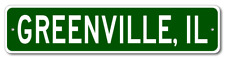 Greenville, Illinois Metal Wall Decor City Limit Sign - Aluminum picture