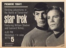 1969 TV AD ORIGINAL STAR TREK + LISTING / THRILLING ADVENTURES WORLD OF TOMORROW picture