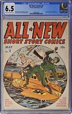 All-New Comics #3 CGC 6.5 Harvey 1943 Golden Age WW2 Cover Alfred Harvey Photo picture