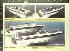 1985 Celebrity 180V 190V Bow Rider boat, ONE pg. from a cat./brochure Bob Griese picture