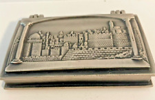 Business Card box Jerusalem by Danon Jewellery, Silver plated, Judaica Israel picture