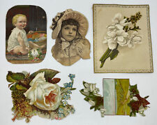 C. 1880s Antique Victorian Paper Trade Card Cutouts Scrapbooking Lot Girl  20-A picture