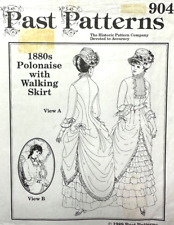 PAST PATTERNS 1880s Polonaise Walking Skirt Pattern 904 Ruffled Sz10-20 UNCUT picture