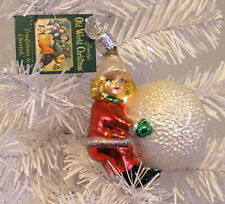 2006 OLD WORLD CHRISTMAS - SNOWBALL FUN - BLOWN GLASS ORNAMENT - NEW picture