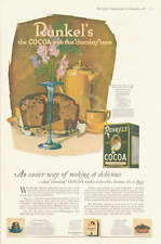 1918 WWI RUNKEL's Cocoa antique PRINT AD baking chocolate cake recipe cooking picture