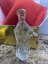 Gorham Crystal Nativity King Balthazar W/ Incense Gold Plated with Jewel in Box picture