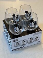 Joyjolt Disney MICKEY MOUSE CONSTRUCTIVE Drinking Glasses NIB Set Of 4 picture