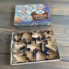 Vintage 12 Piece Set TALA Cookie Cutters Holiday in Original Box -ENGLAND (D6) picture