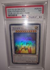 Yugioh Odin, Father Of The Aesir Psa7 Near Mint Korean 1st Edition Ghost Rare picture