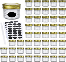 4Oz Glass Jars with Regular Lids,Mini Wide Mouth Mason Jars,Clear Small Canning  picture