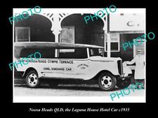 OLD LARGE HISTORIC PHOTO OF NOOSA HEADS QLD THE LAGUNA HOUSE HOTEL CAR 1935 picture