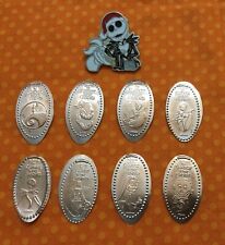 Disney World Nightmare Before Christmas SET 8 Pressed Pennies + PIN Oogie Zero picture