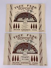 (2) Tree Fund Eretz Israel Jewish National Fund Art Deco Certificates 1939& 1941 picture