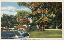 The Bridges Whites Park Concord NH New Hampshire Vintage Linen Postcard  picture