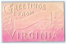 c1910 Greetings From Lovettsville Virginia VA Airbrushed Hand Cancel Postcard picture