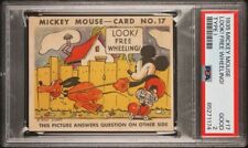 1935 R89 Mickey Mouse Gum Card #17 Look Free Wheeling (PSA 2 Good) Type I picture