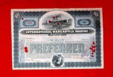 1917 Antique International Mecantile Marine Company 10 Shares Stock picture