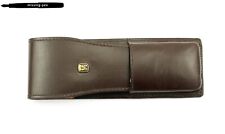 Kübler Genuine Leather Case / Etui in Dark Brown for 3 Pens / Germany (2) picture