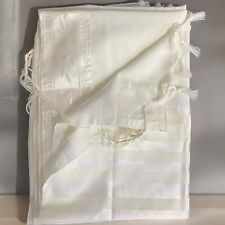 SUPER SALE 100% Wool Tallit Prayer Shawl Model Malchut white Size 55