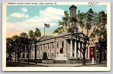 Postcard Pennsylvania Chester County Courthouse c1935 9H picture