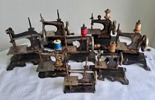 Collection of 8 Antique toy sewing machines  Casige and Muller 1900-1940 picture