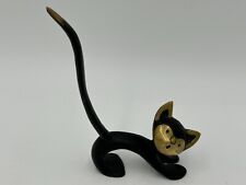 Walter Bosse Vintage Mid Century Modern Brass Cat Figurine picture