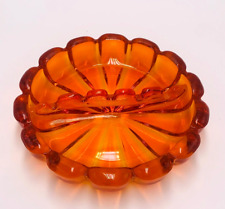 Vintage Viking Glass Persimmon Orange Ashtray Atomic Cigar MCM EUC 6.5