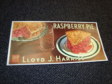 Circa 1950s Lloyd J Harriss Raspberry Pie Sign picture