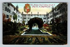 St Augustine FL-Florida, The Alcazar Hotel Court, Advertising Vintage Postcard picture