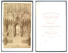 Vintage Gallas Chartres Business Card, CDV CDV, Albuminated Print, 6 x  picture