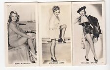 3 1938 Beautiful Film Star Cards JOAN BLONDELL * ADRIENNE DORE * FRANCES DRAKE picture