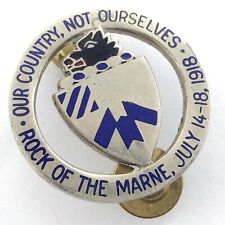 WWI Badge Our Country Not Ourselves Rock Of The Marne July 14-18 1918 Pin L135 picture
