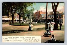 Leominster MA-Massachusetts, Monument Square Antique Vintage c1906 Postcard picture